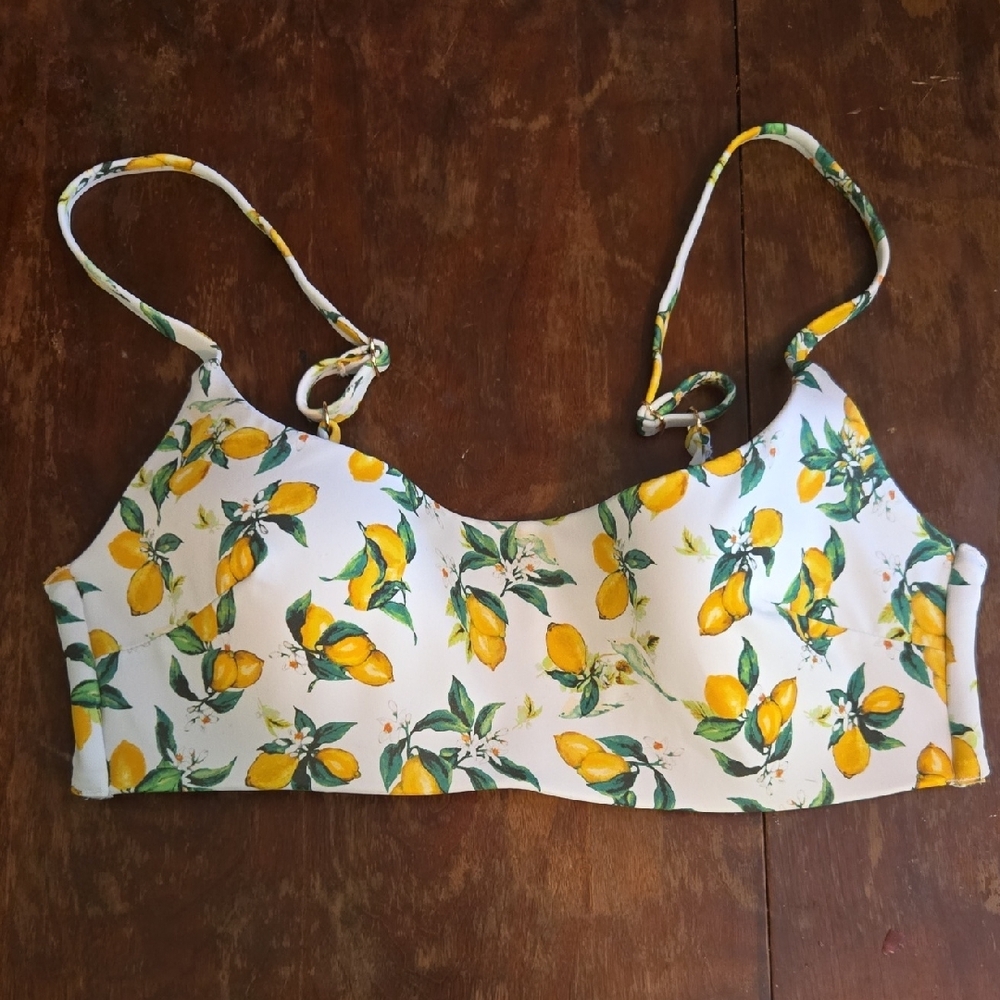 Victoria's Secret Lemon Print Bikini Top